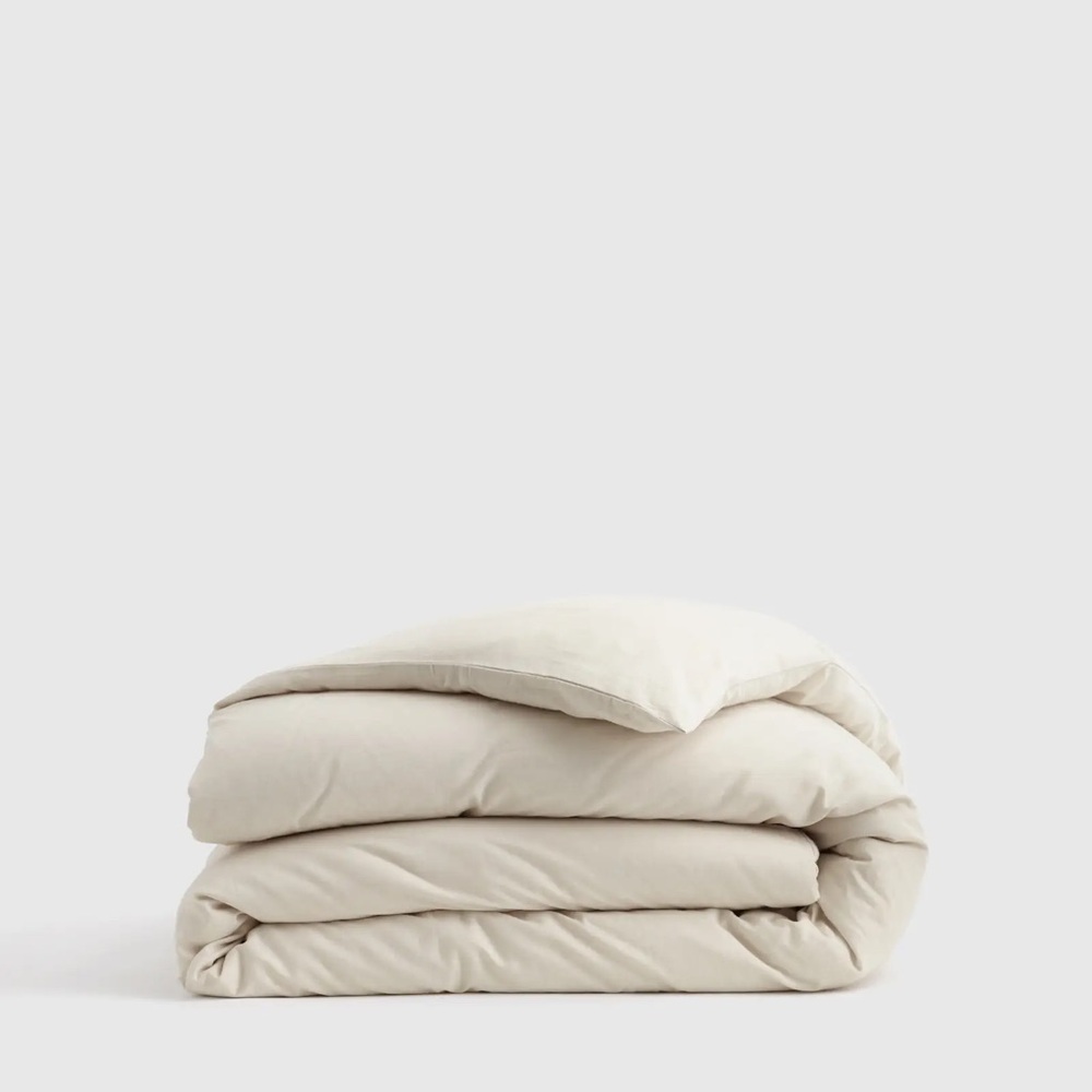 KING | Cashmere Cotton Duvet Cover | Quince | NWOT | Natural